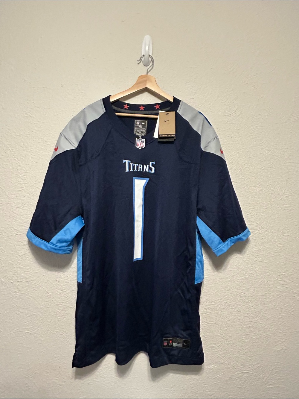 Cam Ward #1 Nike Tennessee Titans Home Football Jersey Men’s Size XXL Authentic